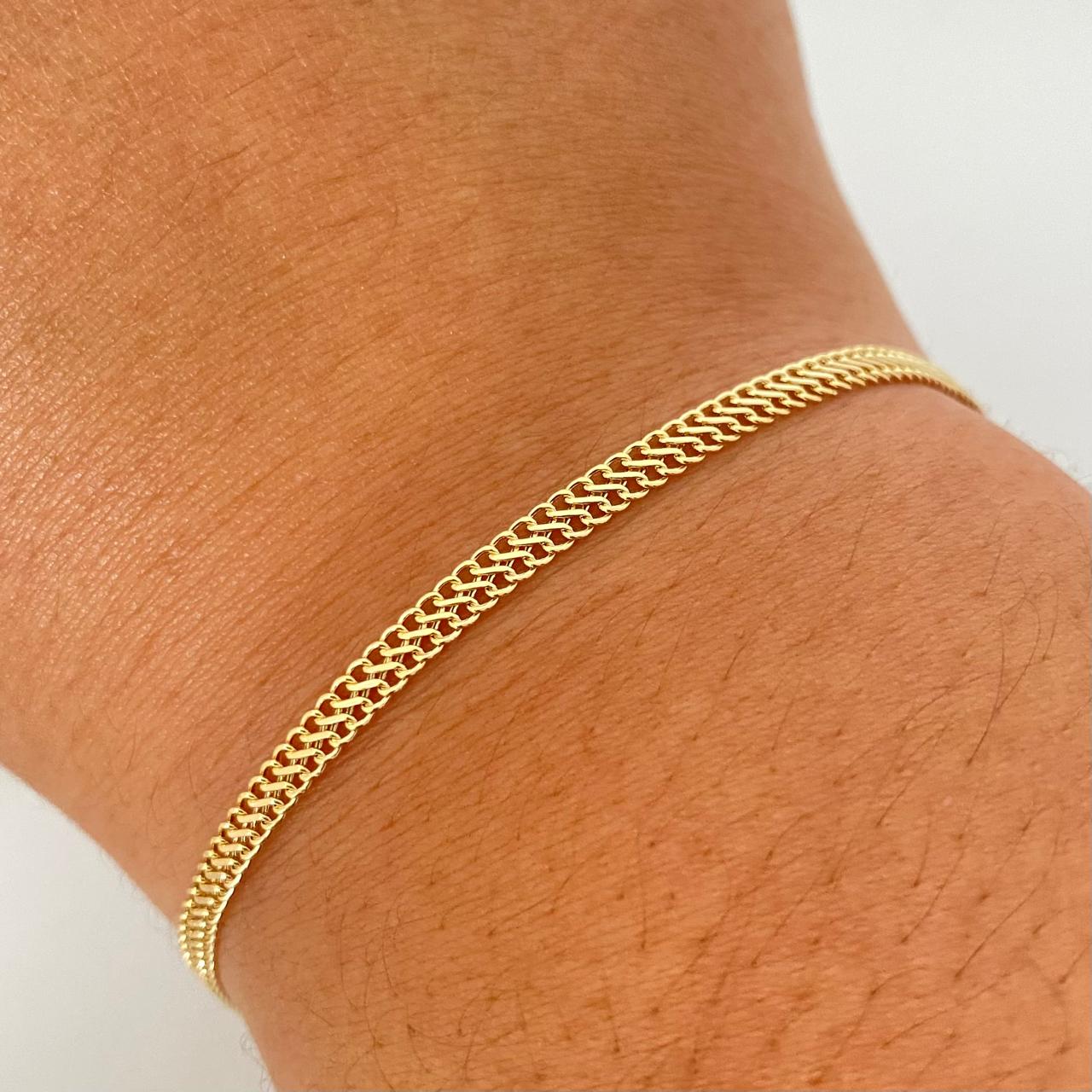 Pulso It sedusa Oro amarillo 18k +1 / 1,5 Gr / 3,15 mm / 19,5 Cm